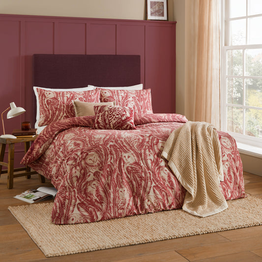 ALBUS KING SIZE DUVET SET REDWOOD
