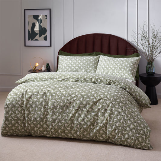 ALEXA SINGLE DUVET SET OLIVE