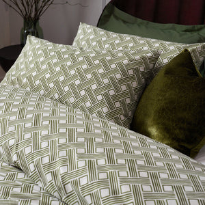 Alexa Super King Duvet Set Olive - Riva