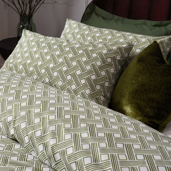 Alexa Super King Duvet Set Olive - Riva