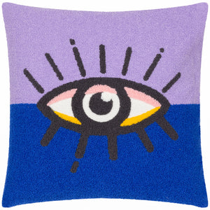 All Eyes on You 45x45 Feather Filled Cushion Lilac/blue