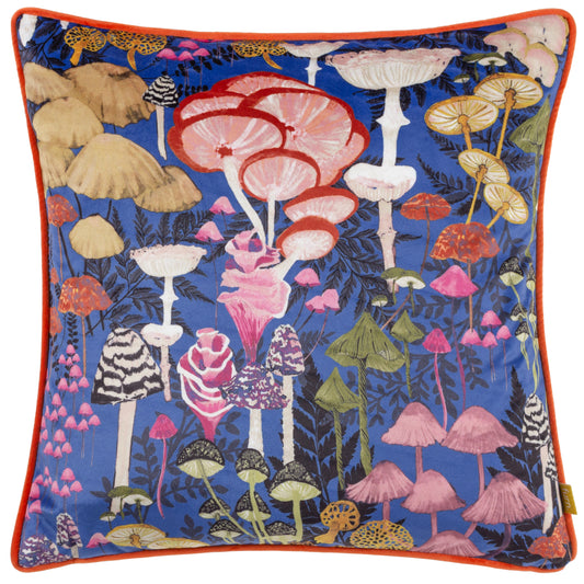 AMANITA 43X43 FEATHER FILLED CUSHION COBALT BLUE