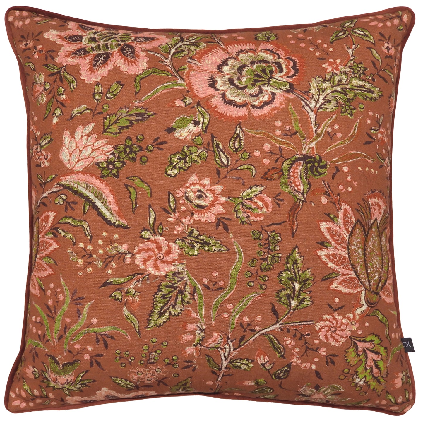 APSLEY 55X55 FEATHER FILLED CUSHION RUSSET