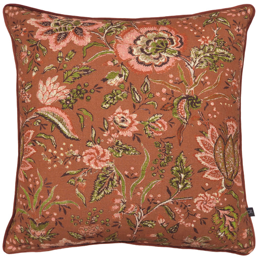 APSLEY 55X55 FEATHER FILLED CUSHION RUSSET