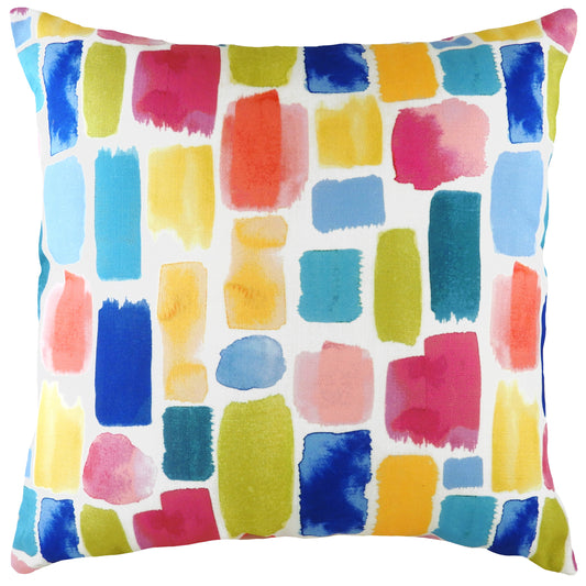 AQUARELLE DASH 43X43 FEATHER FILLED CUSHION