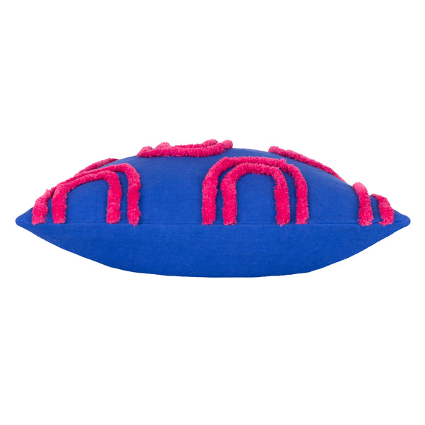 Archie 45x45 Feather Filled Cushion Cobalt & Pink - view 4