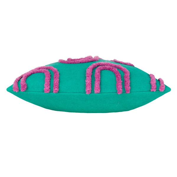 Archie 45x45 Feather Filled Cushion Turquoise/purple - view 4