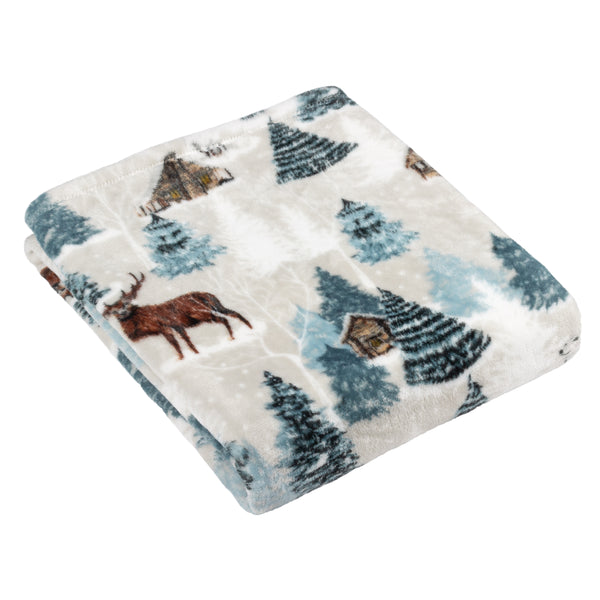Arcticus 130x150 Throw White & Blue - view 2