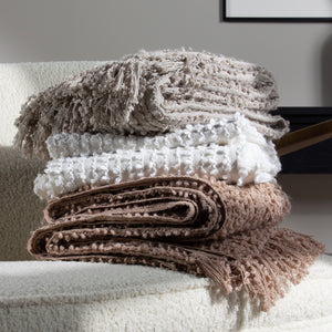 Arvo Boucle Yarn Throw 130x180 Feather - view 6