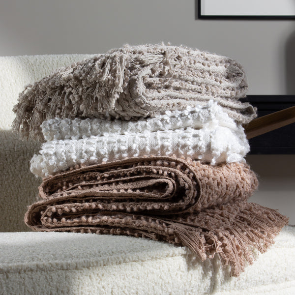 Arvo Boucle Yarn Throw 130x180 Feather - view 6