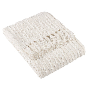 Arvo Boucle Yarn Throw 130x180 Natural - view 2
