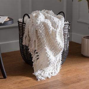 Arvo Boucle Yarn Throw 130x180 Natural - view 3