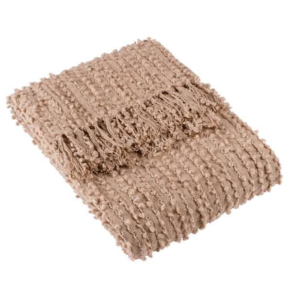 Arvo Boucle Yarn Throw 130x180 Plaster - view 2