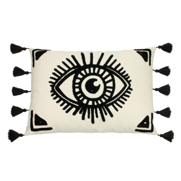 Ashram Eye 35x50 Feather Filled Cushion Mono