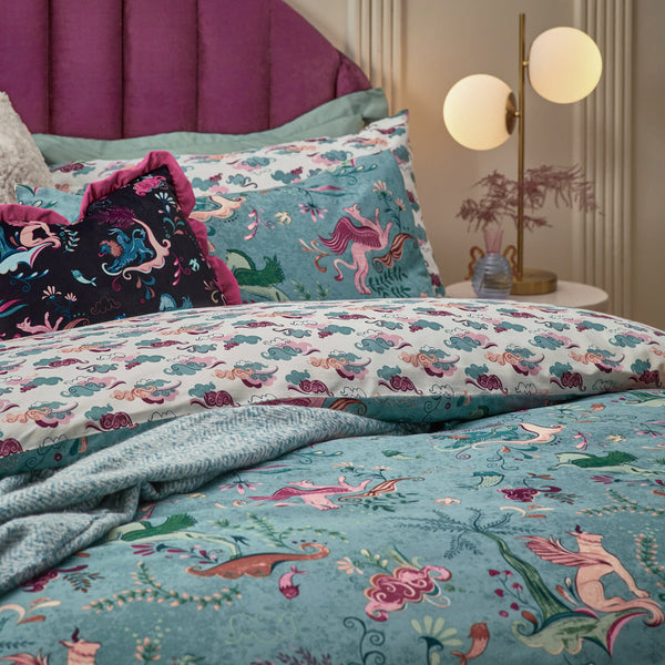 Athena Super King Duvet Set Mineral Blue - Riva