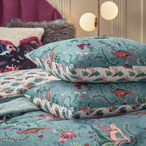 Athena Super King Duvet Set Mineral Blue - Riva
