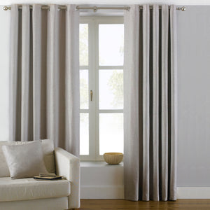 Atlantic 229x137 Ring Top Curtains Natural - view 2