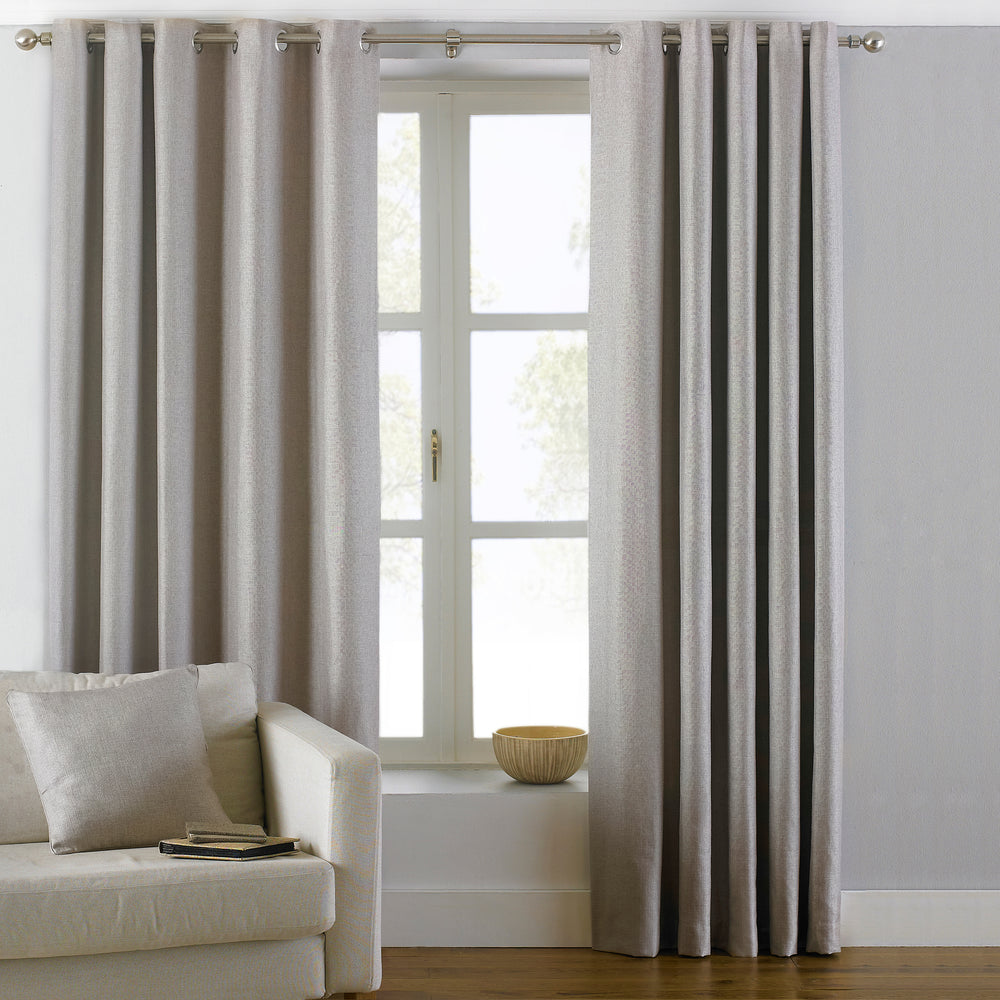 Atlantic 168x229 Ring Top Curtains Natural - Canwell Interiors Limited - Riva