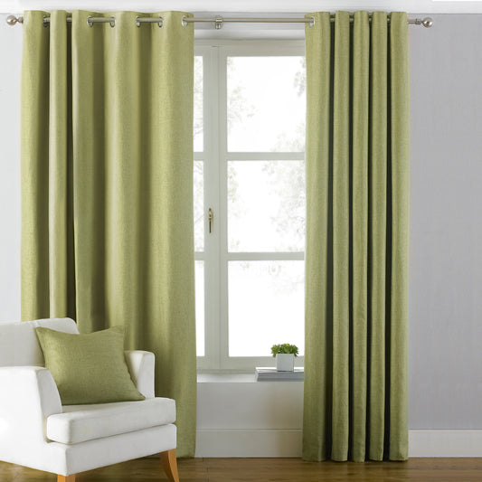 ATLANTIC 117X183 RING TOP CURTAINS GREEN
