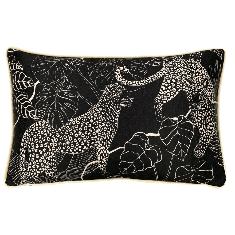 Aurora 30x50 Feather Filled Cushion Blush/black