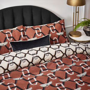 Avalon Super King Duvet Set Brick - Riva