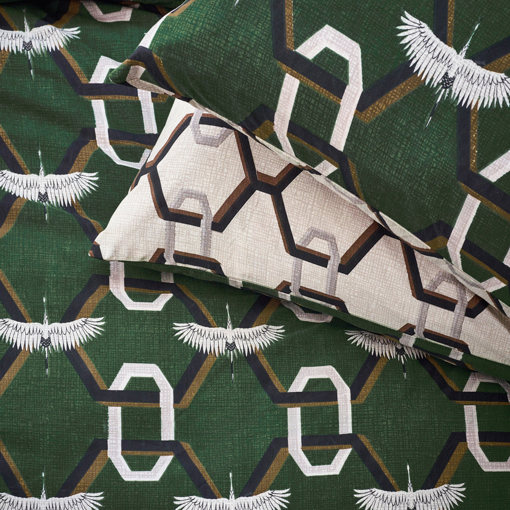 Avalon King Size Duvet Set Green - Canwell Interiors Limited - Riva