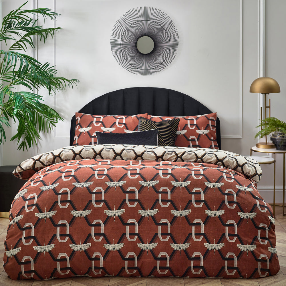 Avalon Double Duvet Set Brick