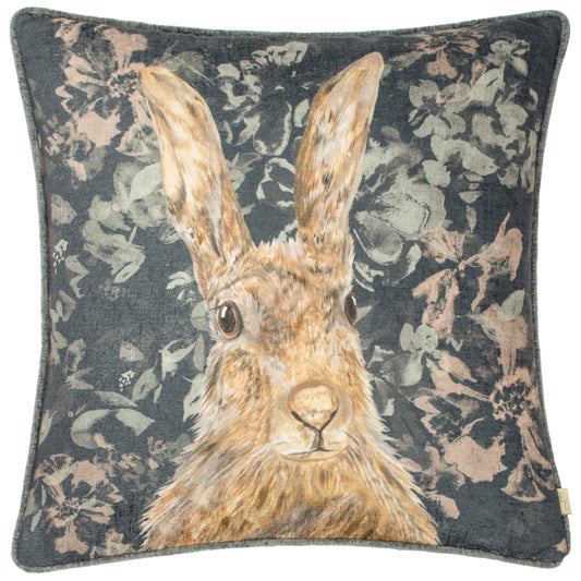 AVEBURY HARE 43X43 FEATHER FILLED CUSHION NAVY