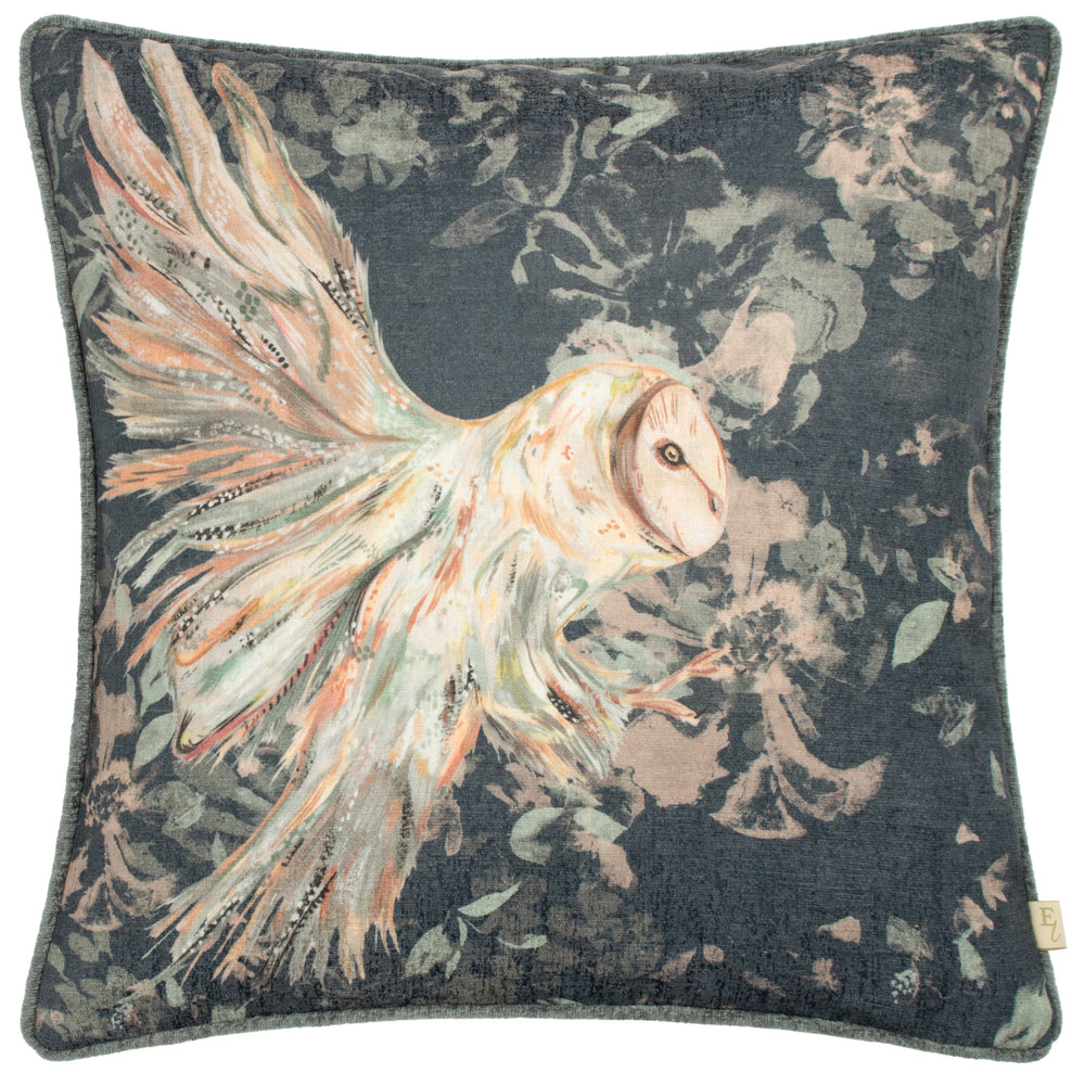 Avebury Owl 43x43 Feather Filled Cushion Navy