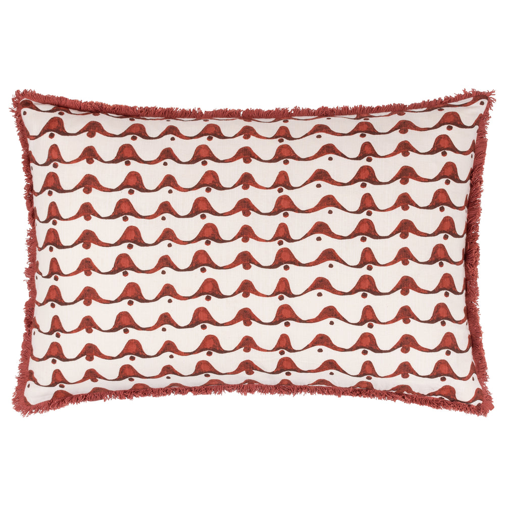 Avery 40x60 Feather Filled Cushion Chestnut Red