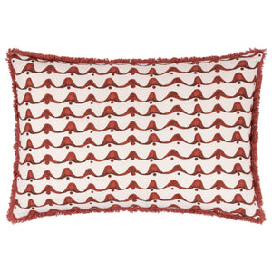 Avery 40x60 Feather Filled Cushion Chestnut Red