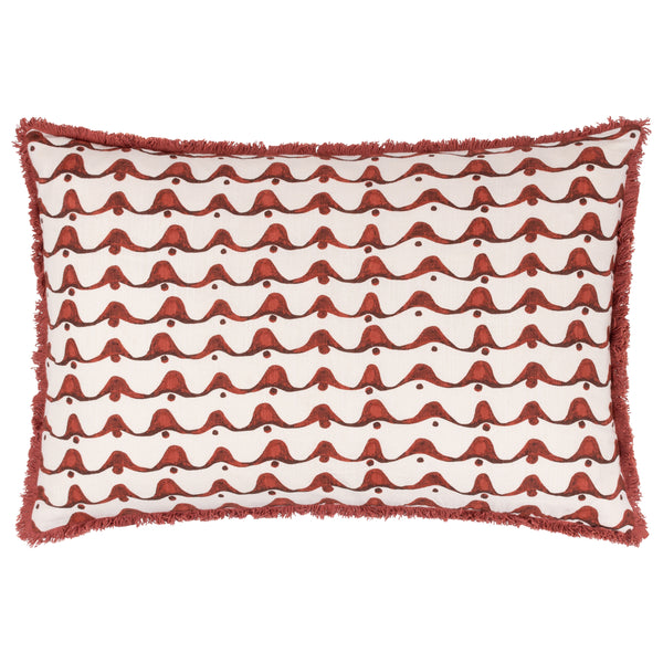 Avery 40x60 Feather Filled Cushion Chestnut Red