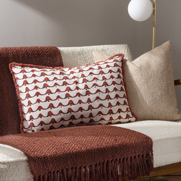 Avery 40x60 Feather Filled Cushion Chestnut Red - view 4