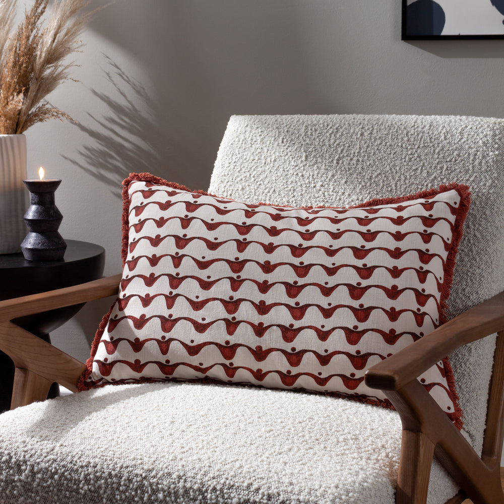 Avery 40x60 Feather Filled Cushion Chestnut Red - Canwell Interiors Limited - Riva