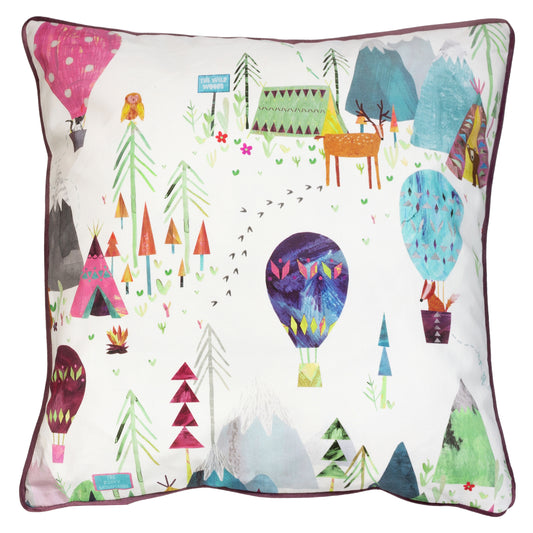 AWAY WE GO 55X55 FEATHER FILLED CUSHION  CANDYFLOSS