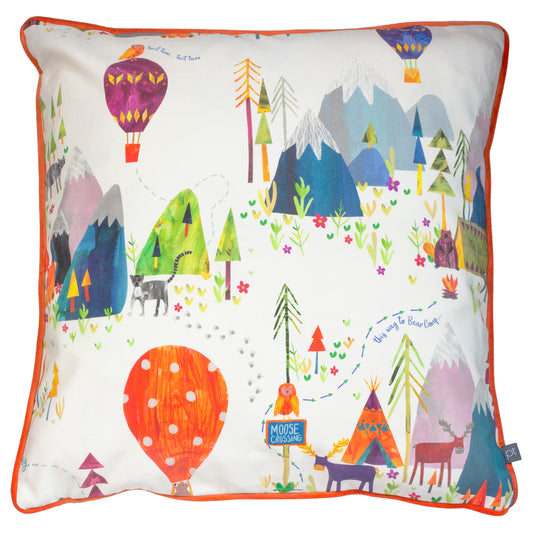 AWAY WE GO 55X55 FEATHER FILLED CUSHION JUNGLE