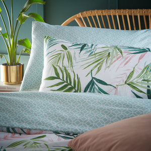 Bali Palm Double Duvet Set Green - Riva