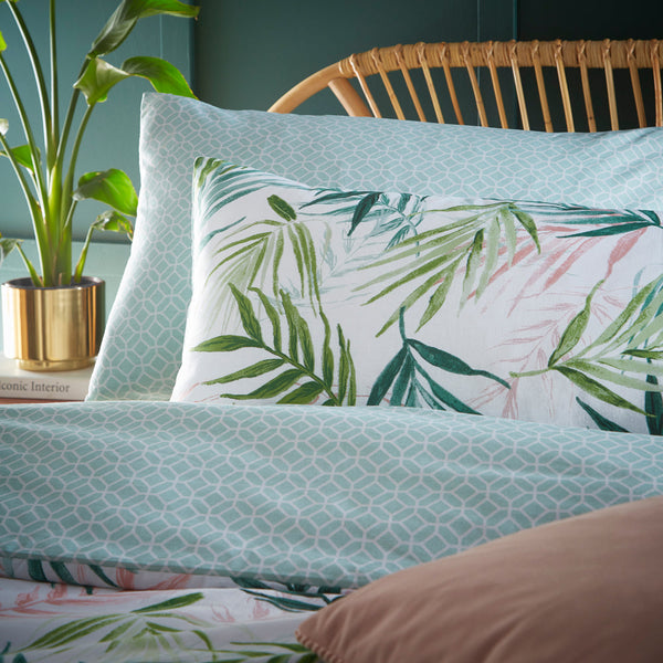 Bali Palm Double Duvet Set Green - Riva