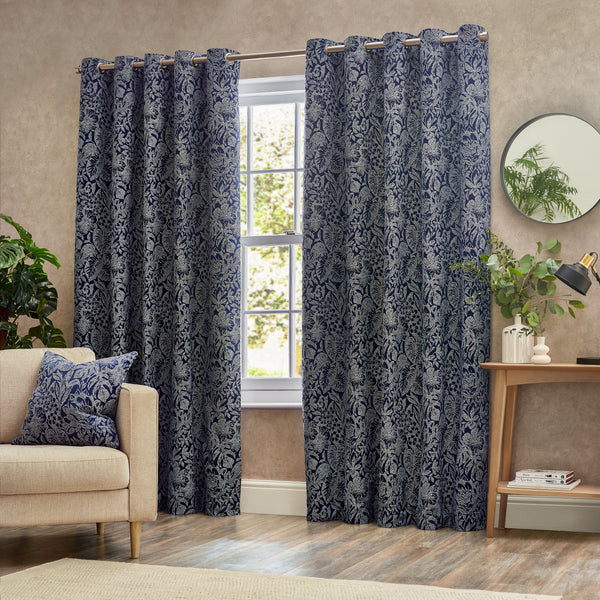 Bali 228x137 Eyelet Curtains Midnight - view 2