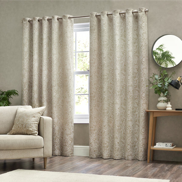 Bali 117x137 Eyelet Curtains Natural - view 2