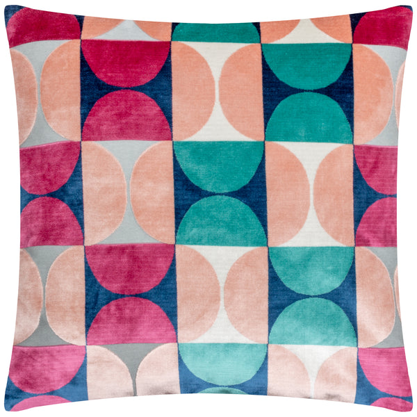 Bardot 50x50 Feather Filled Cushion Magenta & Blue - view 2