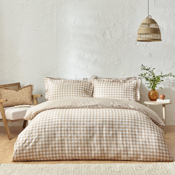 Barton King Size Duvet Set Biscuit - Riva