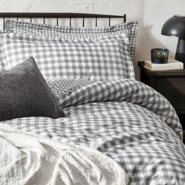 Barton Double Duvet Set Grey - Riva