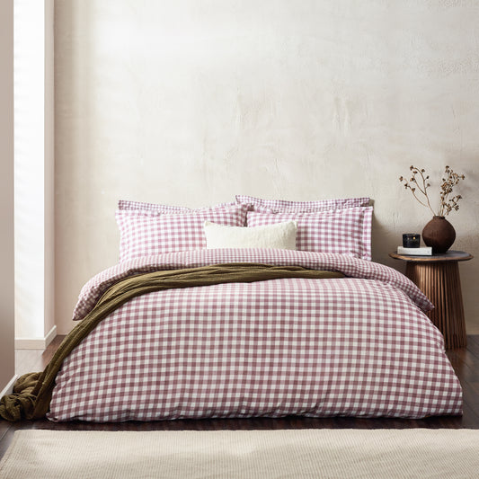 BARTON DOUBLE DUVET SET BERRY