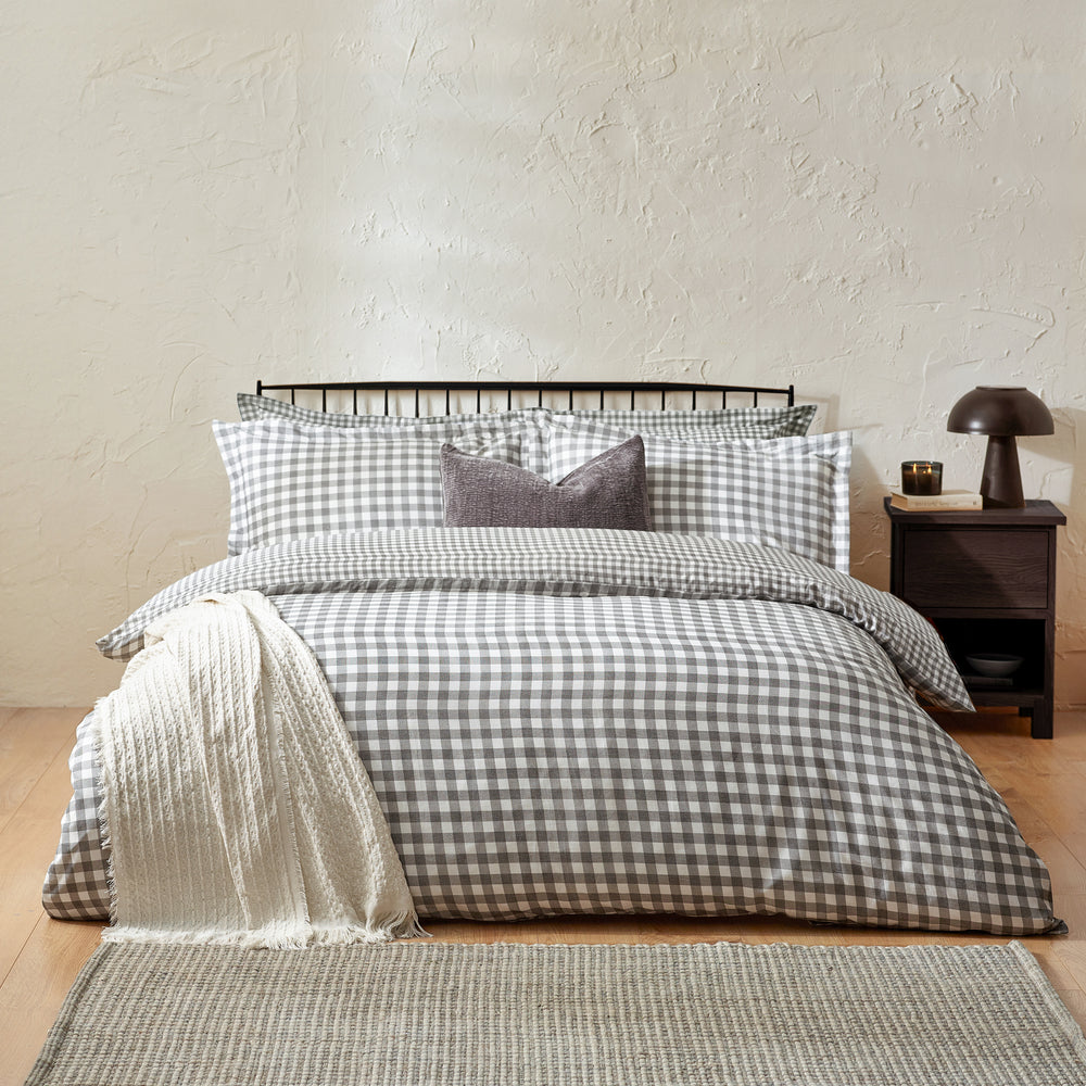 Barton Double Duvet Set Grey