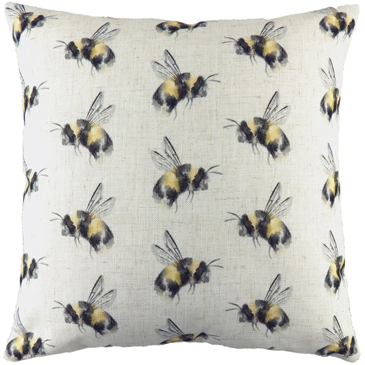 BEE YOU REPEAT 43X43 FEATHER FILLED CUSHION WHITE