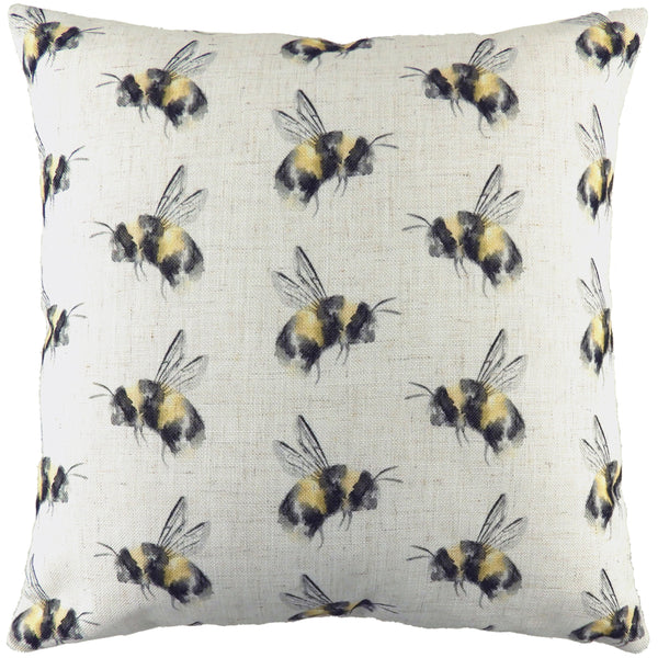 Bee You Repeat 43x43 Feather Filled Cushion White