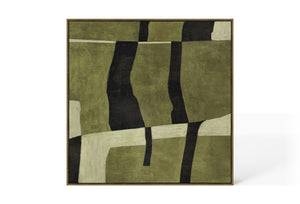 Abstract Design 81 Hand-Finished Canvas Print 100 x 100cm - Berkeley Designs