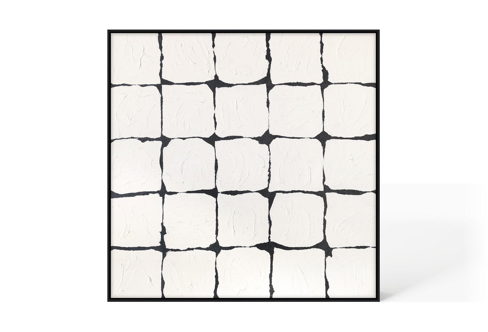 Abstract Design 83 Hand-Finished Canvas Print 100 x 100cm - Berkeley Designs