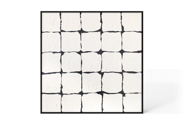 Abstract Design 83 Hand-Finished Canvas Print 100 x 100cm - Berkeley Designs